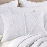 Quilts & Duvets: Jenny Mclean Bobby Ruffle White 3 Piece Coverlet Set King