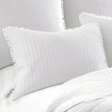 Quilts & Duvets: Jenny Mclean Clavo Pompom White 3 Piece 100% Cotton Coverlet Set Queen
