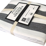 Rans Black Alfresco Stripes Cotton Tablecloth - Choose from 2 sizes 150cm x 250cm