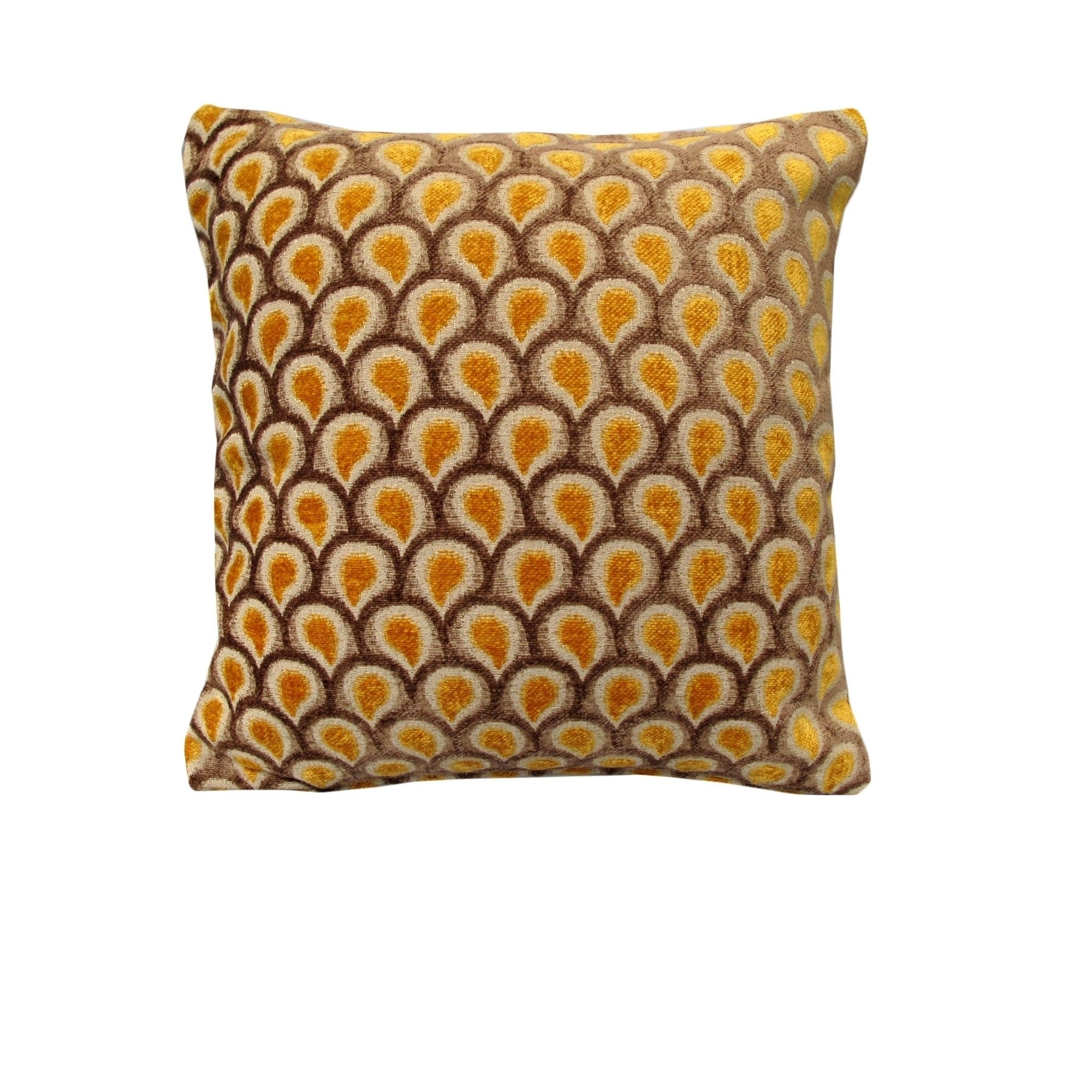 Cushions & Throws: Rapee Peacock Texture Cushion Cover - Gold 45 x 45 cm