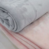 Blankets & Throws: Super Soft Micro Flannel Plush Blanket Single 150 x 220 cm Blush