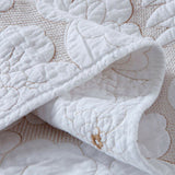 Quilts & Duvets: Cotton Rich Lightly Quilted Coverlet Set Floriade White King