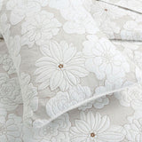 Quilts & Duvets: Cotton Rich Lightly Quilted Coverlet Set Floriade White King