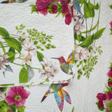 100% Cotton Coverlet Set Hummingbird Multi - Queen