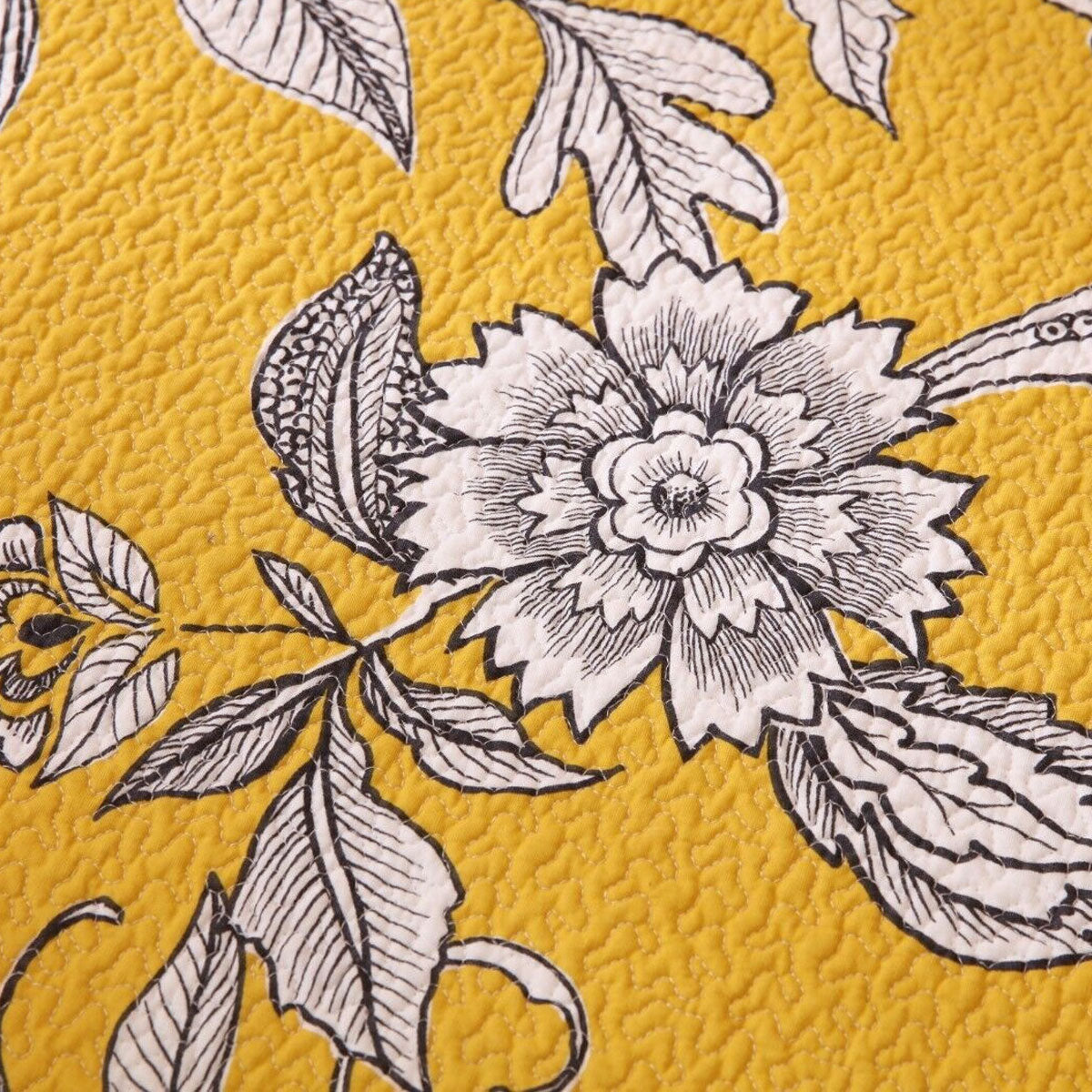 Cotton Lightly Quilted Coverlet Set Vibrante Yellow Queen