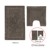 2200GSM 2 Pce Axel 100% Cotton Bath Mat Set Chocolate