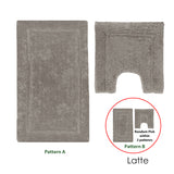 2200GSM 2 Pce Axel 100% Cotton Bath Mat Set Latte