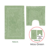 2200GSM 2 Pce Axel 100% Cotton Bath Mat Set Moss Green