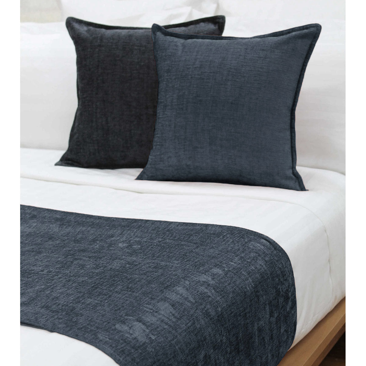Blankets & Throws: Jason Parker Ink Blue Bed Runner King