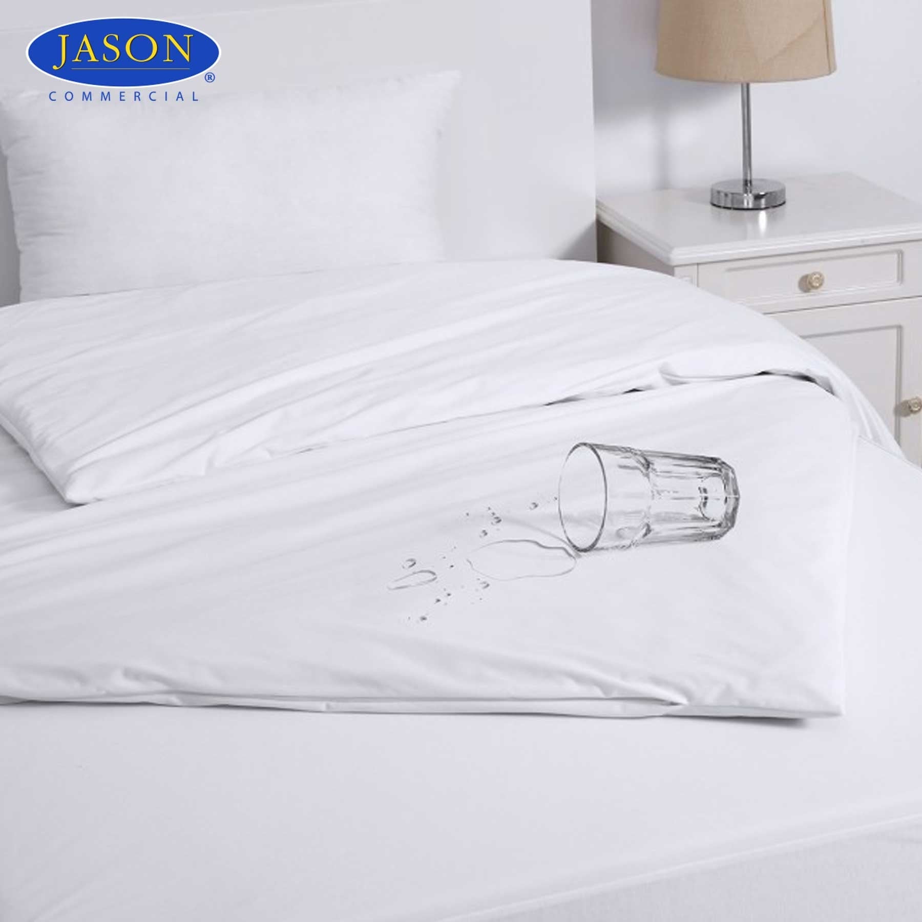 Jason Eva Clean Waterproof Quilt Protectors with Zip - Super King