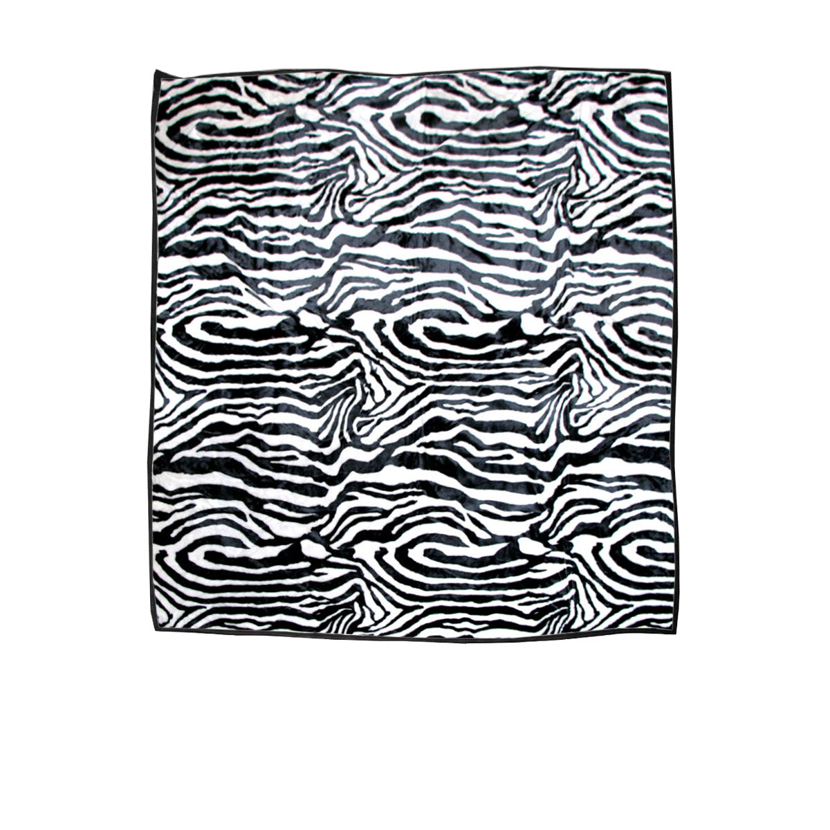 Blankets & Throws: 750gsm 3.5kg Double Layer Animal Print Faux Mink Blanket Queen 200x240 cm Wild Zebra