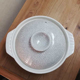 Kitchen Utensils: Donabe Japanese Ginpo 24.5cm Clay Pot Ceramic Hot Pot Casserole #8 2-3people 1.5L