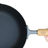 Kitchen Utensils: Takumi Premium Magma Plate Cast Iron Wok - Made in Japan - 30cm