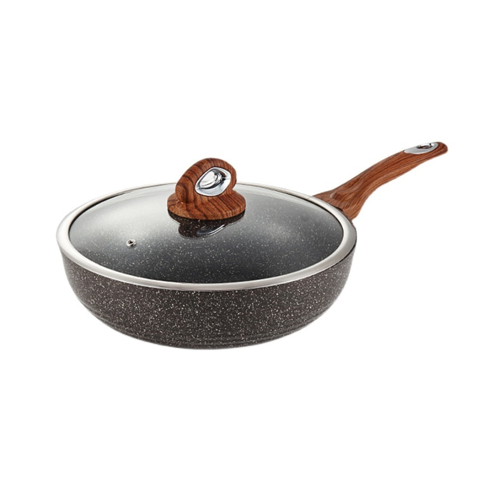 Skillets & Frying Pans: Justcook 30cm JSHS-IH4930C-1 Marble Wok Stirfry Pan