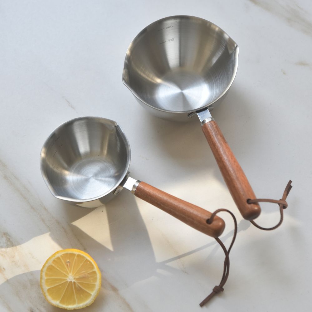 Distilling & Brewing: Kylin 304 Stainless Steel Oil Poured Pot With Wood Handle 120ml