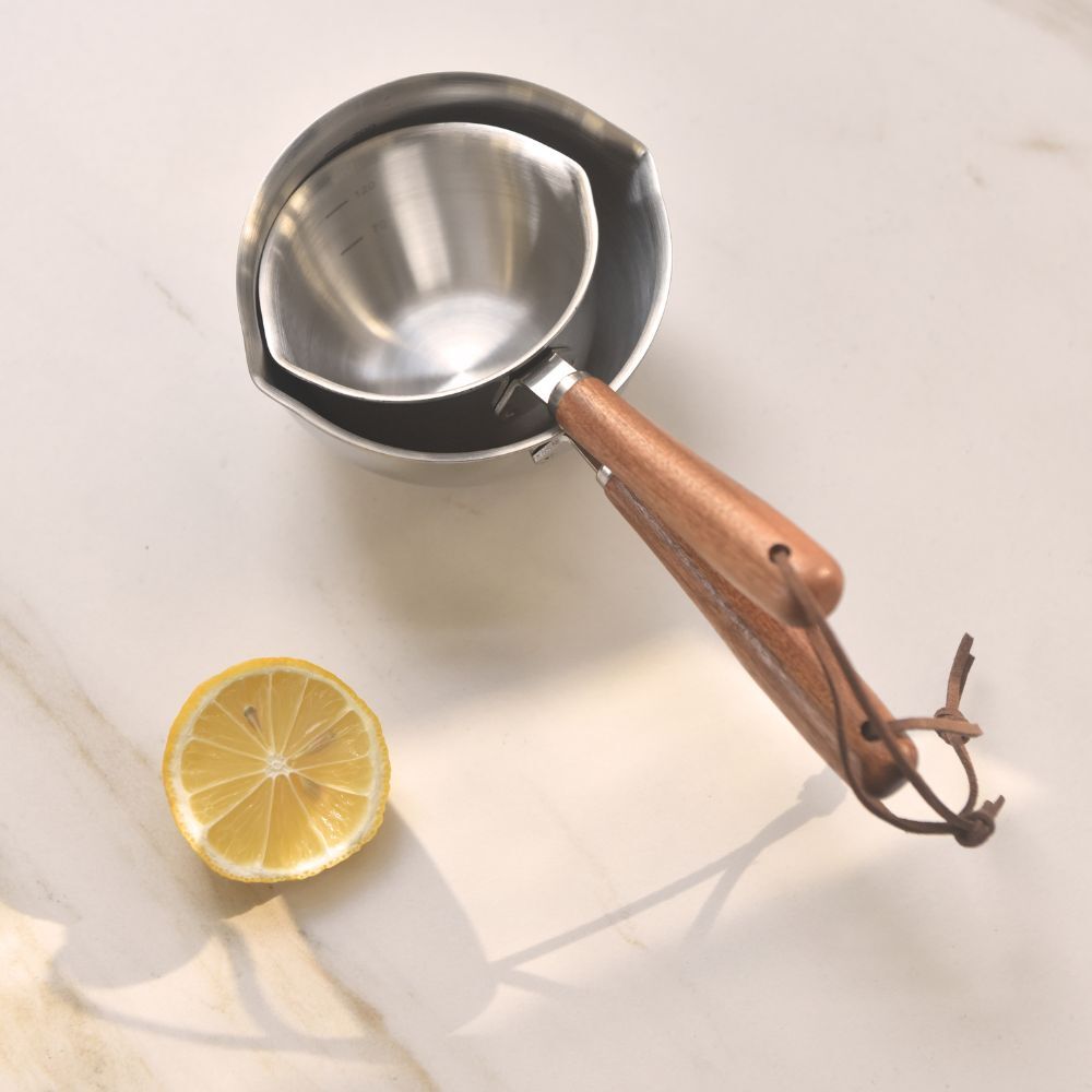 Distilling & Brewing: Kylin 304 Stainless Steel Oil Poured Pot With Wood Handle 120ml