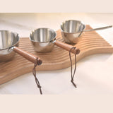 Distilling & Brewing: Kylin 304 Stainless Steel Oil Poured Pot With Wood Handle 120ml