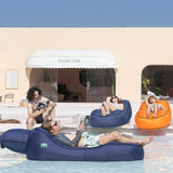 Arm Chairs & Recliners: Giga Lounger Lazy Camping Air Bag Sofa Bed for Beach Sleeping Navy blue