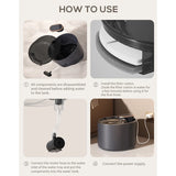 Cat Bowls, Feeders & Waterers: JY Pet Automatic Cat Water Dispenser Fountain  3L - White