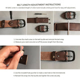 Men's Accessories: Men's Genuine Leather Belt Vintage Cowhide Pin Buckle 125cm Adjustable Length