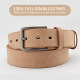 Men's Accessories: Men's Genuine Leather Belt Full Grain Cowhide Belt with Detachable Buckle (110cm)