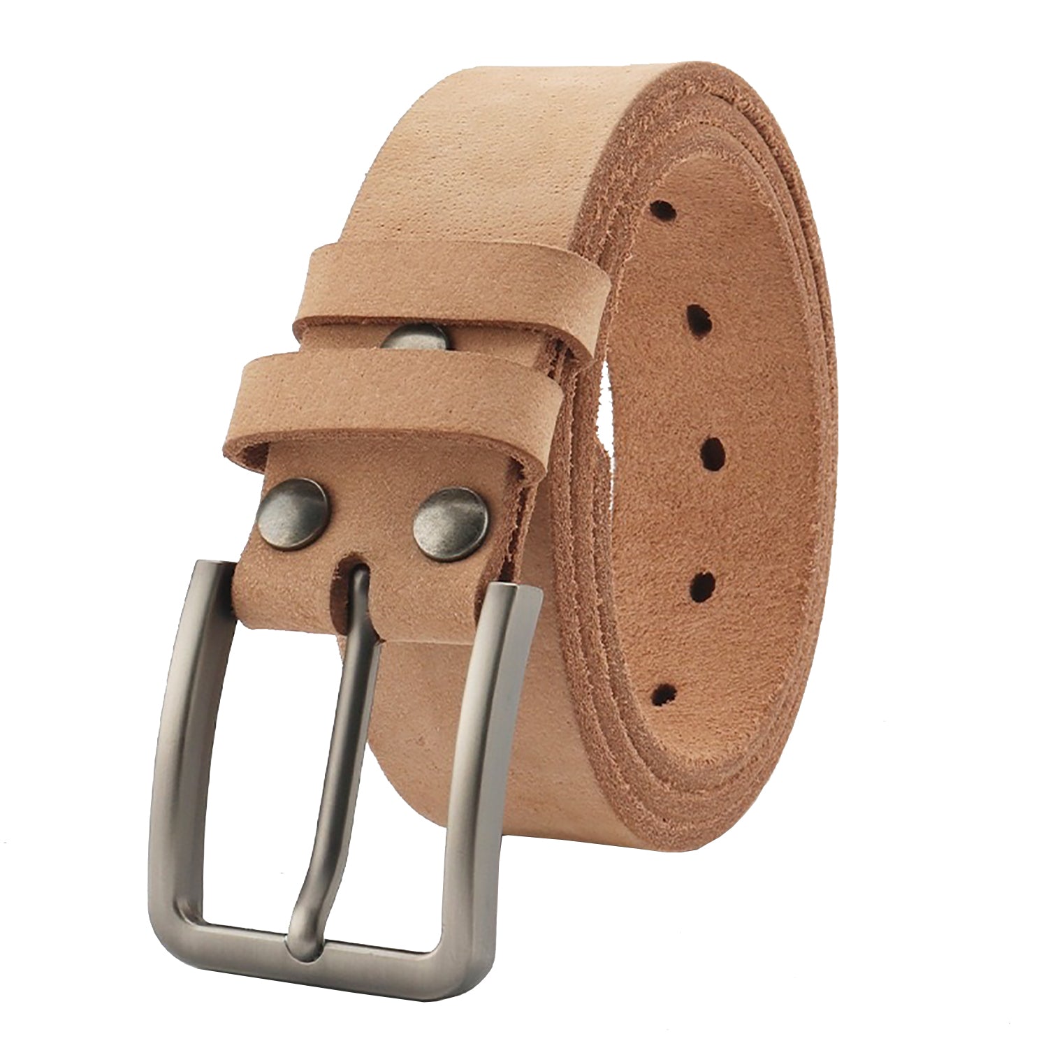 Men's Accessories: Men's Genuine Leather Belt Full Grain Cowhide Belt with Detachable Buckle (120cm)