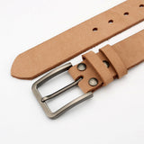 Men's Accessories: Men's Genuine Leather Belt Full Grain Cowhide Belt with Detachable Buckle (120cm)