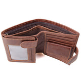 Men's Accessories: Genuine leather men wallets High-quality Multi card short wallet Men's Cow Leather RFID Card Holder