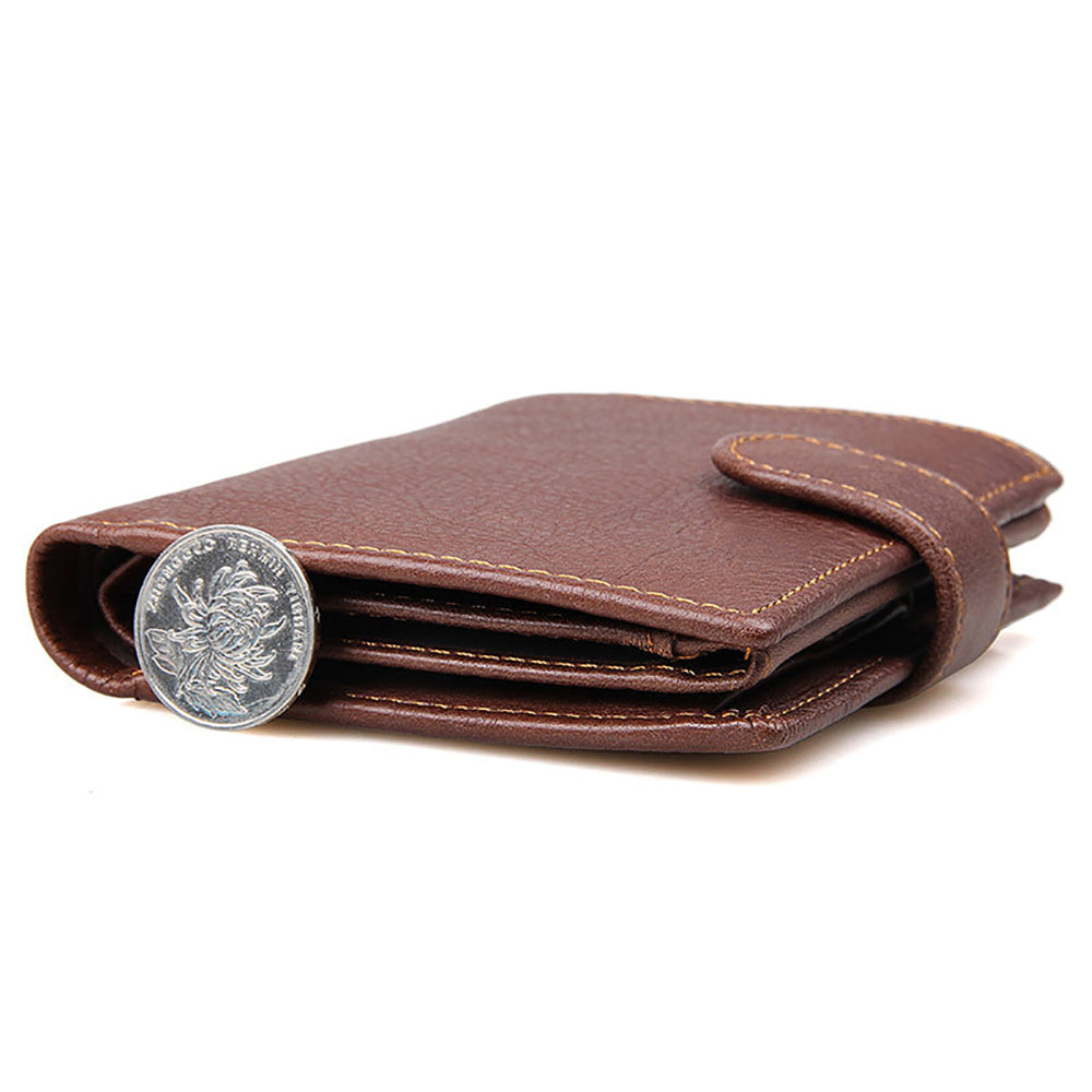 Men's Accessories: Genuine leather men wallets High-quality Multi card short wallet Men's Cow Leather RFID Card Holder