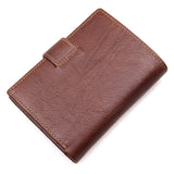 Men's Accessories: Genuine leather men wallets High-quality Multi card short wallet Men's Cow Leather RFID Card Holder