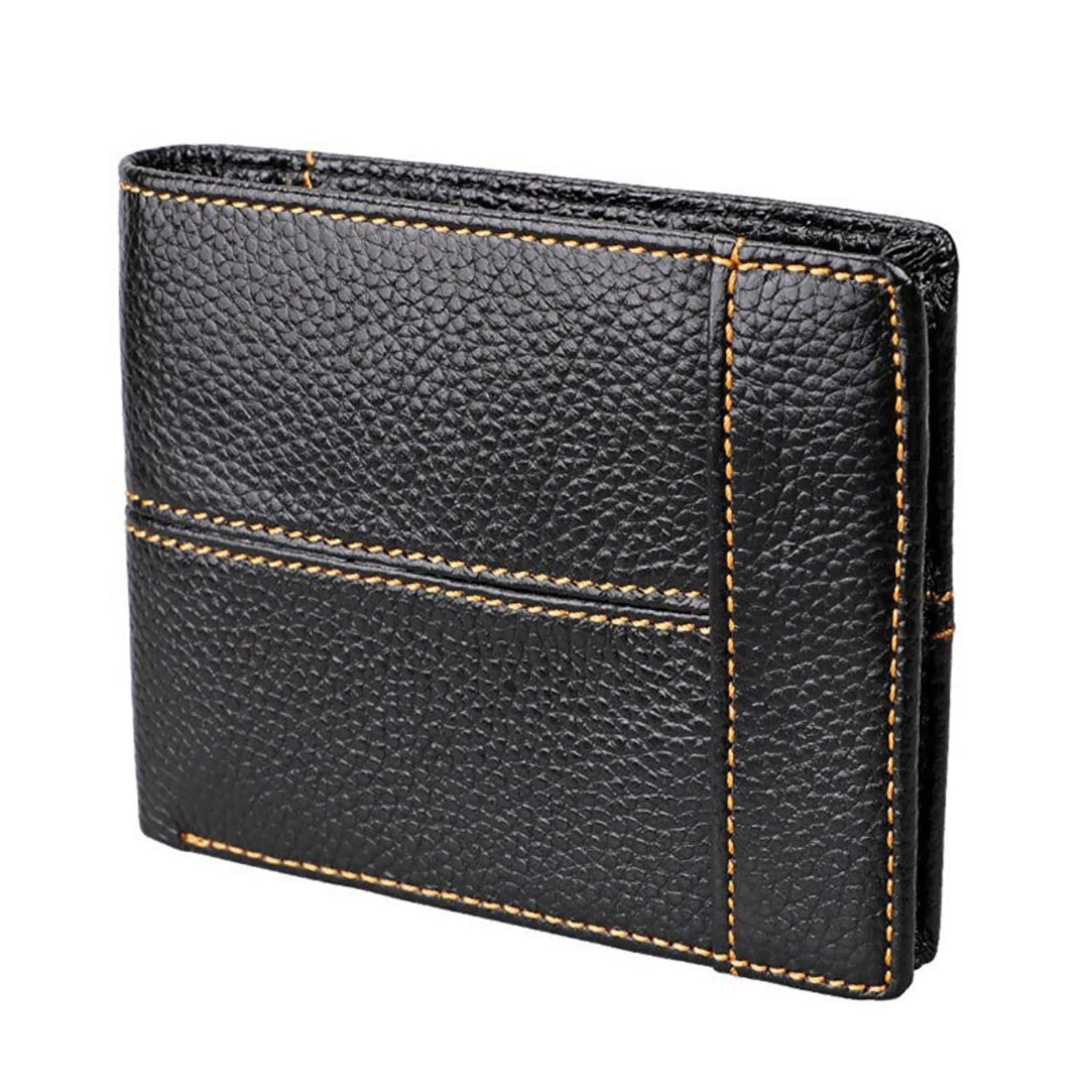 Men's Accessories: Men's Genuine Leather Bilfold Wallet RFID Blocking Card Holder Zipper Coin Purse