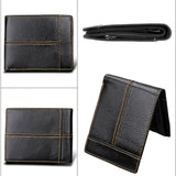 Men's Accessories: Men's Genuine Leather Bilfold Wallet RFID Blocking Card Holder Zipper Coin Purse