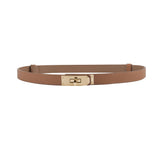 Women's Accessories: Luxury Cow Leather Women Waist Belt Slim Corset Strap Dress Shirt Belt (Caramel)