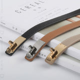 Women's Accessories: Luxury Cow Leather Women Waist Belt Slim Corset Strap Dress Shirt Belt (Caramel)