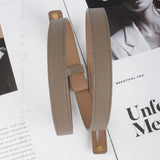 Women's Accessories: Luxury Cow Leather Women Waist Belt Slim Corset Strap Dress Shirt Belt (Caramel)