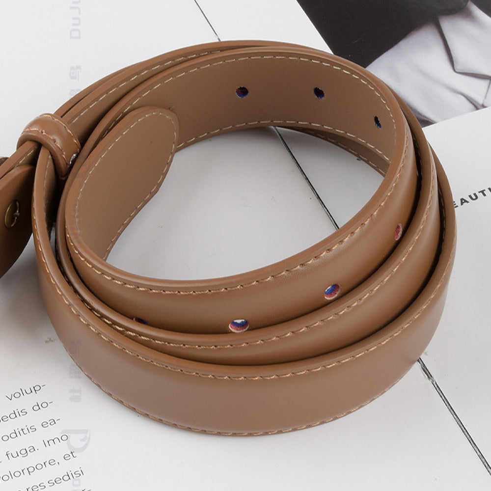 Women's Accessories: Classic Leather Belts for Women, Joyreap Genuine Leather Womens Belts with Gold Buckle (Khaki)