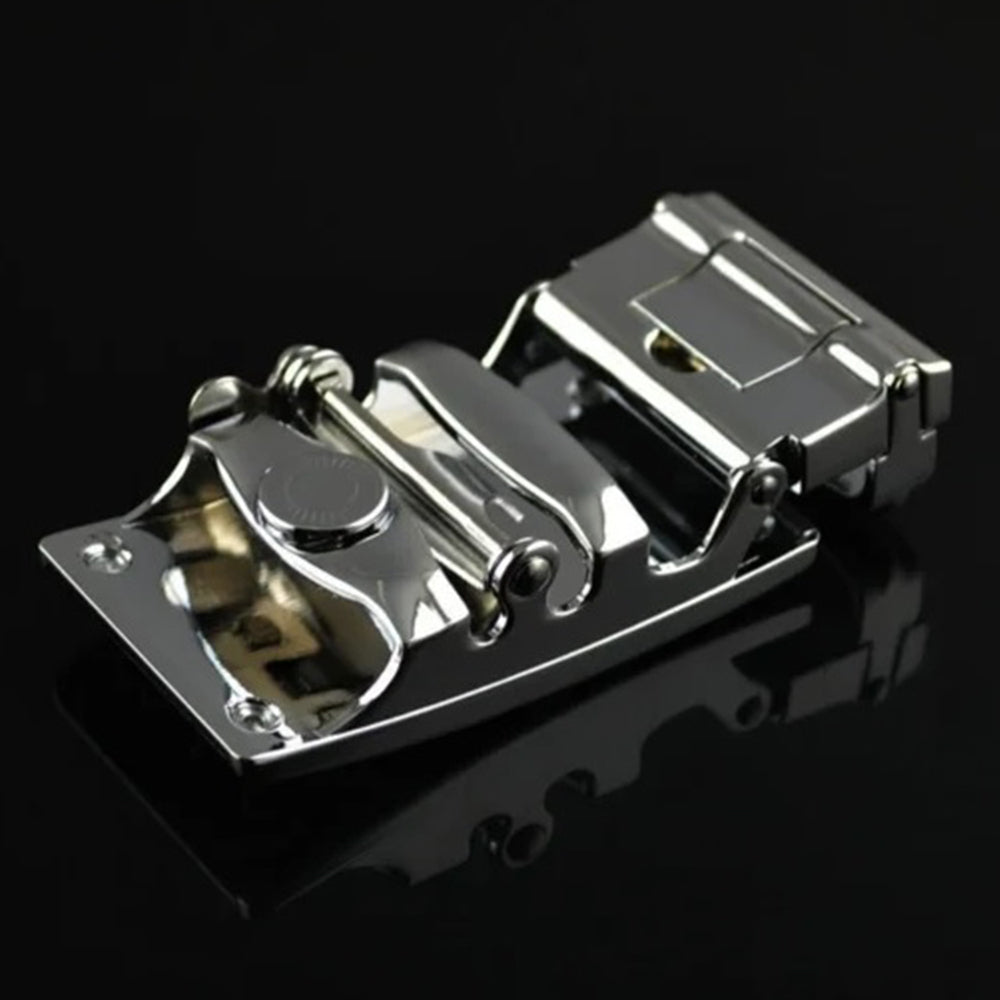 Automotive Repair & Speciality Tools: Adjustable Slide Luxury Leather Belt For Men's Automatic Buckle Ratchet Business Dress Belts (FB8502#15)