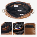 Duffel Bags: Genuine leather men's crossbody bag oiled wax leather Satchel Crossbody Bag (Black)