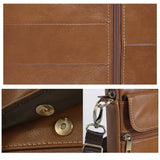 Duffel Bags: Genuine leather men's crossbody bag oiled wax leather Satchel Crossbody Bag (Black)