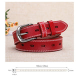 Women's Accessories: Classic Leather Belts for Women, Joyreap Genuine Leather Womens Belts Alloy Pin Buckle (White)