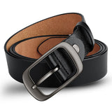 Women's Accessories: Genuine Leather 110-120CM Womens Belt Pin Buckle Top Layer Cow Leather(Brown)