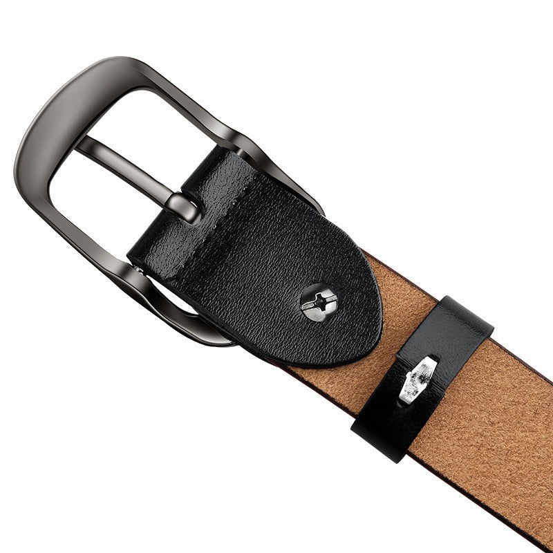 Women's Accessories: Genuine Leather 110-120CM Womens Belt Pin Buckle Top Layer Cow Leather(Brown)