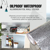 Kitchen & Bathroom DIY: Aluminum Foil Sticker Self Adhesive Oil-proof Waterproof Kitchen Cabinet Wall(60*300cm)