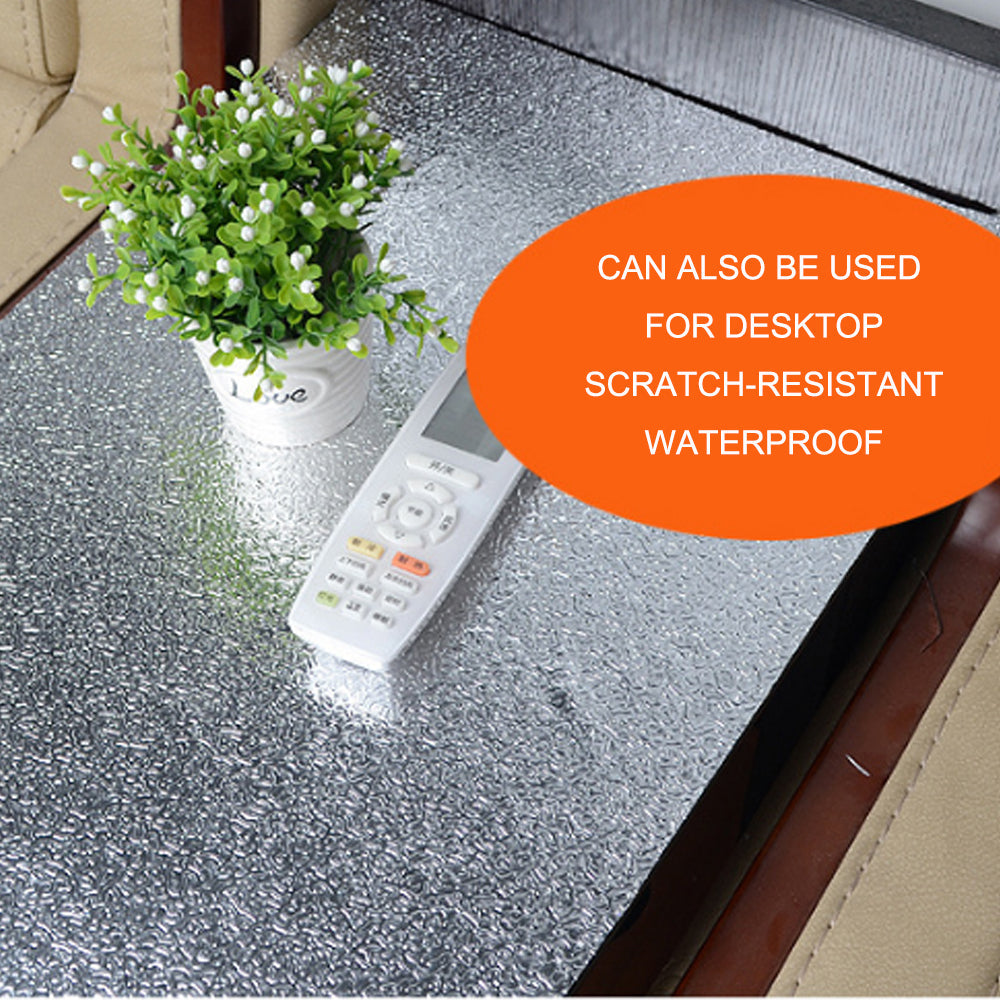 Kitchen & Bathroom DIY: Aluminum Foil Sticker Self Adhesive Oil-proof Waterproof Kitchen Cabinet Wall(60*500cm)