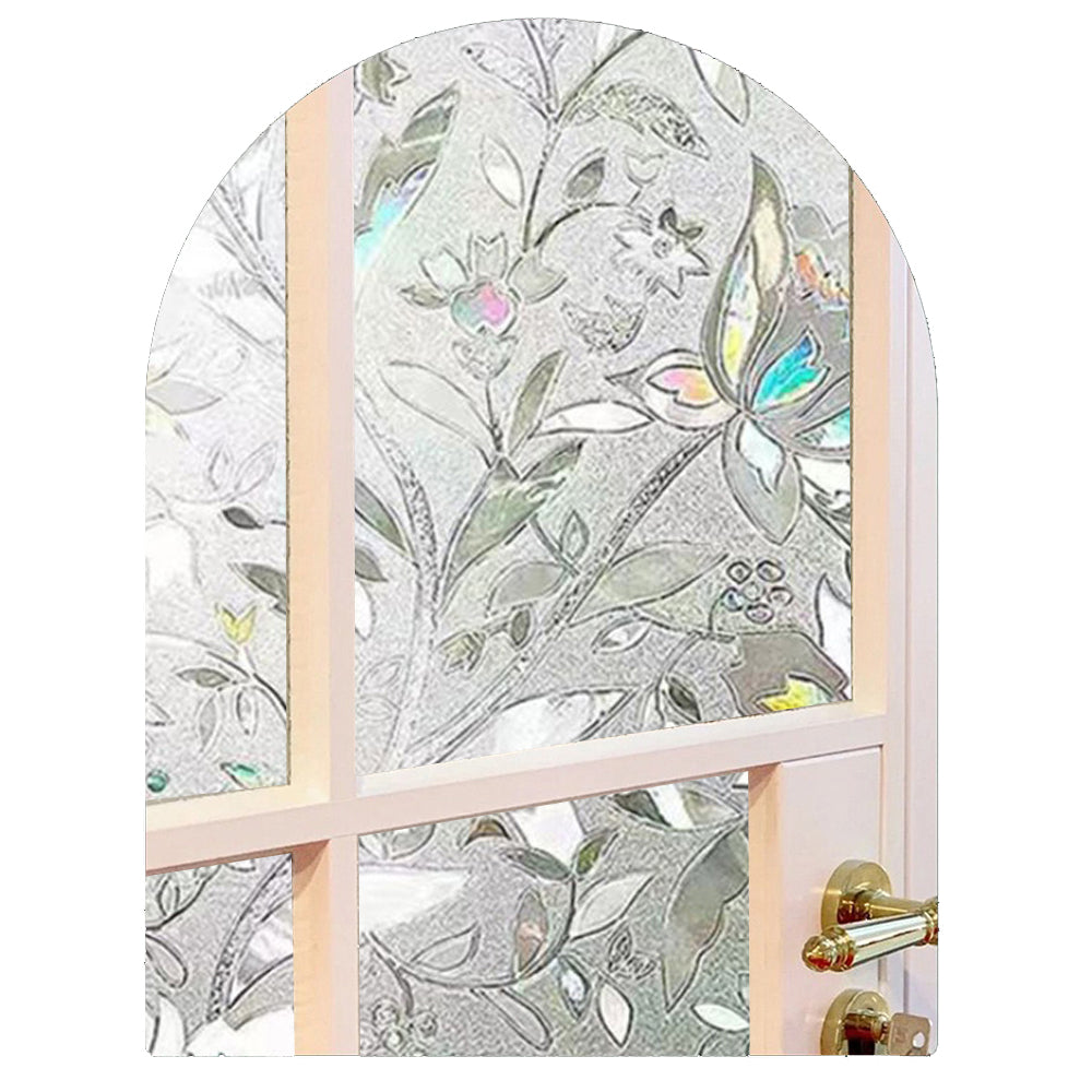 Automotive Decor: 3M Privacy Glass Film Sticker Static Cling Window Decals Glass Film(Begonia,40*300cm)