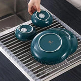 Kitchen & Bathroom DIY: Kitchen Roll-Up Dish Drying Rack Foldable Drainer Over Sink 304-Stainless Steel(Large:47*37cm)