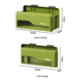 Storage Cabinets: Foldable Hanging Storage Box No Drilling Required Wall-mounted Organizer (Green)