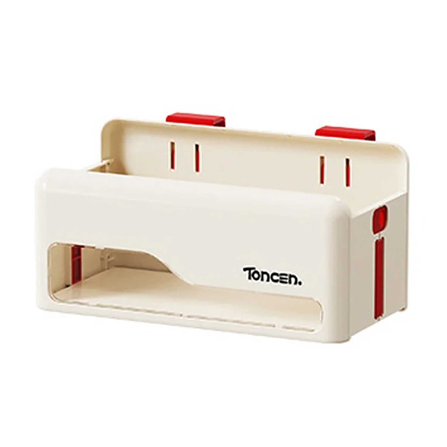 Storage Cabinets: Foldable Hanging Storage Box No Drilling Required Wall-mounted Organizer (White)