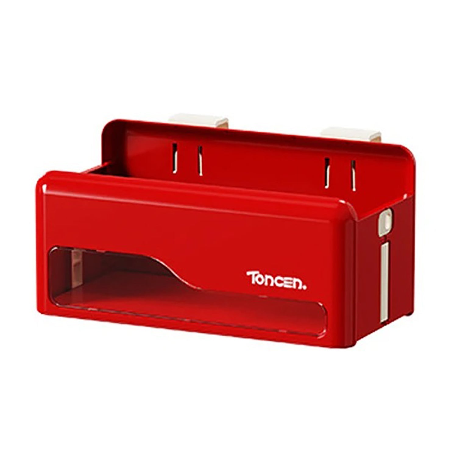 Storage Cabinets: Foldable Hanging Storage Box No Drilling Required Wall-mounted Organizer (Red)