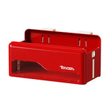 Storage Cabinets: Foldable Hanging Storage Box No Drilling Required Wall-mounted Organizer (Red)
